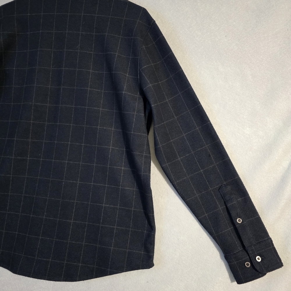Age Of Wisdom Mens Stretch Flannel Knit Shirt Size Medium - Picture 9 of 10